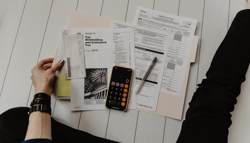 Calculatrice et documents financiers